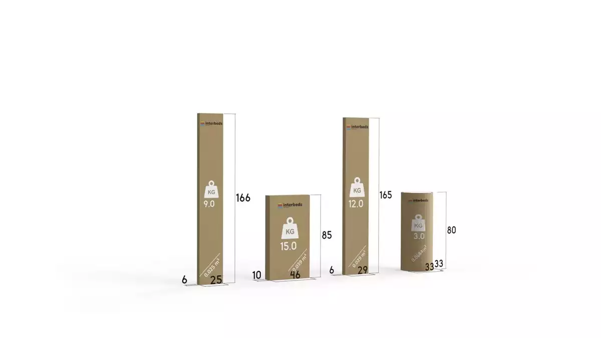 Způsob balení jednolůžkové dětské postele KUBUŚ 80X160 s matrací a šuplíkem, borovice/grafit