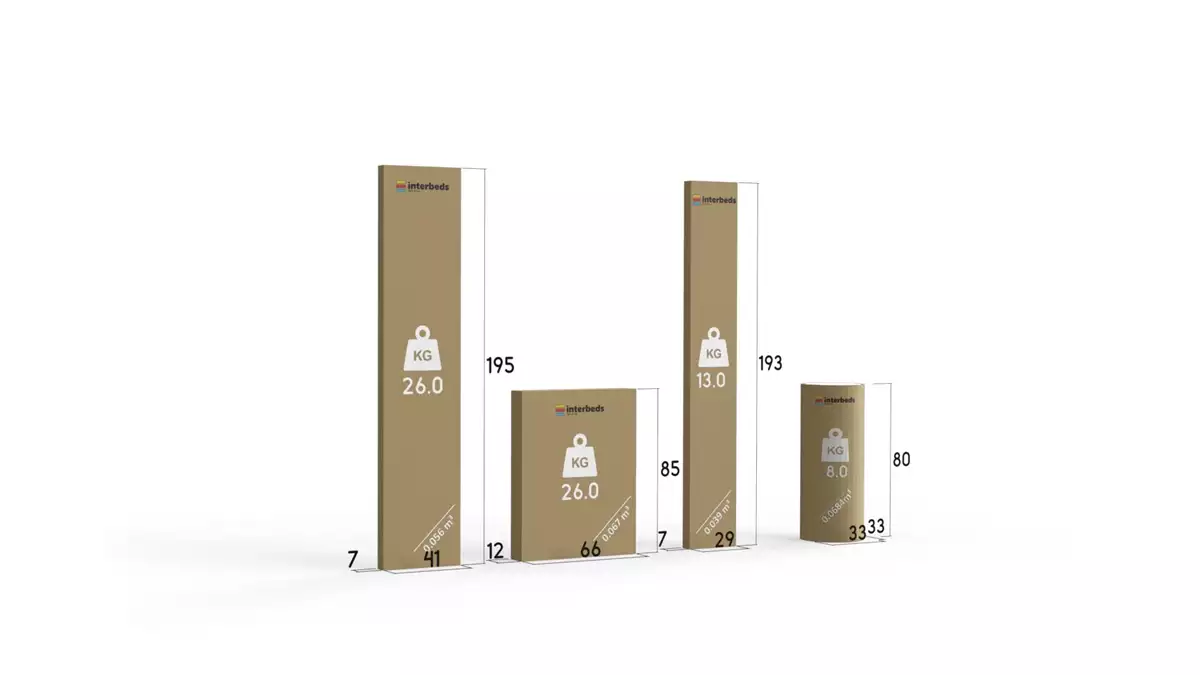 Způsob balení patrové postele pro mládež KUBUŚ 80X190 s matrací a zásuvkou, bílá/růžová