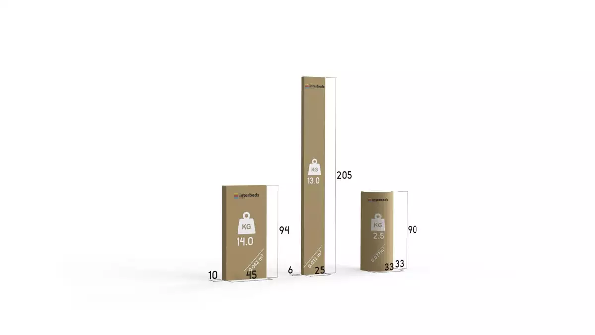 Způsob balení pro jednolůžkovou postel pro mládež ERYK 90X200 s matrací, grafit