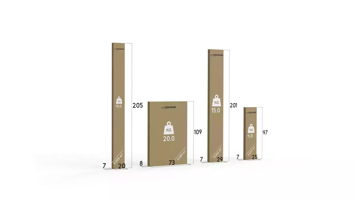 Způsob balení výsuvné postele LILI pro teenagery 90X200 se zásuvkou, grafit/modrá