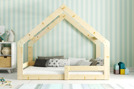 Jednolůžko 80X160 s matrací, přírodní dřevo