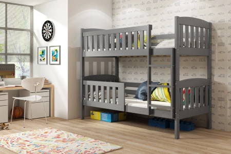 Patrová postel KUBUŚ 90X200 s matrací, grafitová