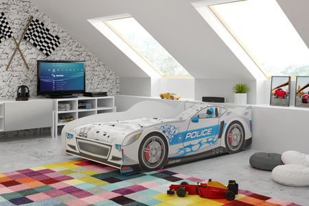 Jednolůžko Cars 80X160, stříbrné