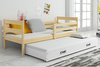 Výsuvná postel pro mládež ERYK 80X190 s matrací a zásuvkou, borovice/bílá