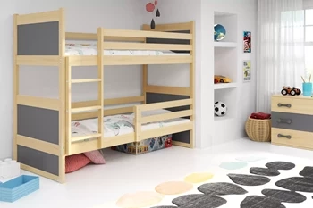 Patrová postel pro mládež RICO 90X200, borovice/grafit