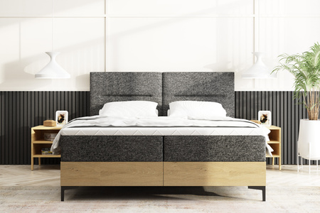 Kontinentální postel 160x200 s kontejnerem a dubovými matracemi Imperial