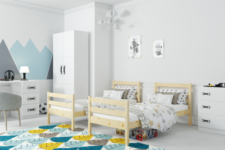 Patrová postel pro mládež ERYK 90X190, přírodní dřevo