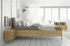 Dřevěná postel 140x200 - kontinentální borovice se zvedacím rámem