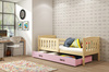 KUBUŚ 80X160 jednolůžko se zásuvkou, borovice/růžová