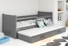 Výsuvná postel pro mladé RICO 90X200 se zásuvkou, grafitová barva