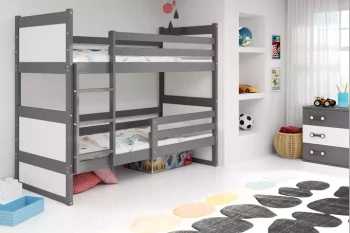 Patrová postel pro mládež RICO 90X190, grafitová/bílá