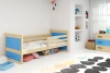 Juniorské jednolůžko RICO 90X200, borovice/modrá