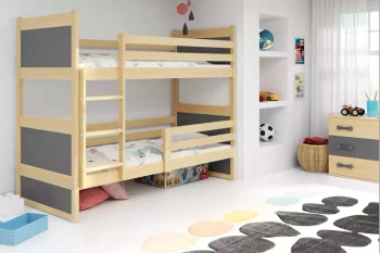 Patrová postel pro mládež RICO 90X190, borovice/grafit