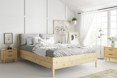 Dřevěná postel 180x200 - kontinentální borovice se zvedacím rámem