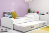 Výsuvná postel pro mladé LILI 90X200 s matrací a zásuvkou, bílá