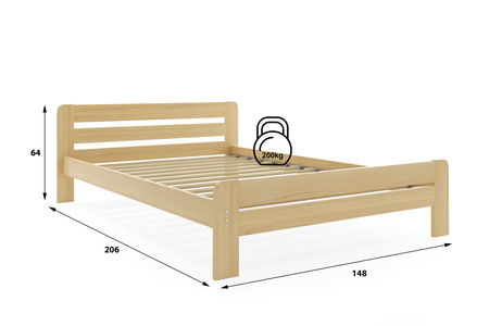 Postel do ložnice DALLAS 140X200, borovice