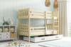 Patrová postel KACPER 90X190 s matrací a zásuvkou, borovice/bílá
