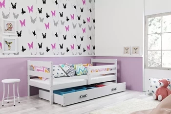 Jednolůžko pro mladé ERYK 80X190 se zásuvkou, bílé