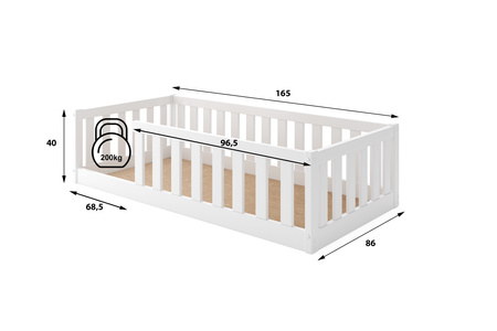 Jednolůžko Bella Sima 80X160, bílé