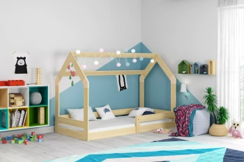 Dětská jednolůžková postel DOMEK 1 80X160, borovice
