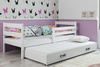 Výsuvná postel pro mládež ERYK 80X190 s matrací a zásuvkou, bílá