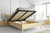 Dřevěná postel 140x200 - kontinentální borovice se zvedacím rámem
