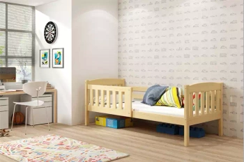 Jednolůžková postel Kubuś 90x190, borovice