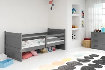 Jednolůžko pro mládež RICO 90X200 s matrací, grafitová barva