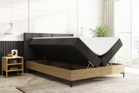 Kontinentální postel 160x200 s kontejnerem a dubovými matracemi Imperial