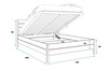 Dřevěná postel 140x200 - kontinentální borovice se zvedacím rámem