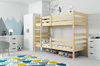 Patrová postel pro mládež Erik 90X190, s matrací, přírodní dřevo