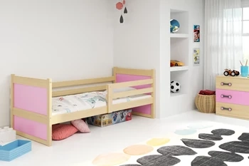 Jednolůžko pro mladé RICO 90X200, borovice/růžová