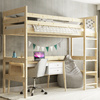 Patrová postel pro mladé - mezanin z přírodního dřeva 90x200