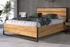 Ložnicová postel LOFT 140X200 s matrací a kontejnerem, dubové dřevo