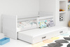 Rozkládací postel pro mládež RICO 90X200 s matrací a zásuvkou, bílá